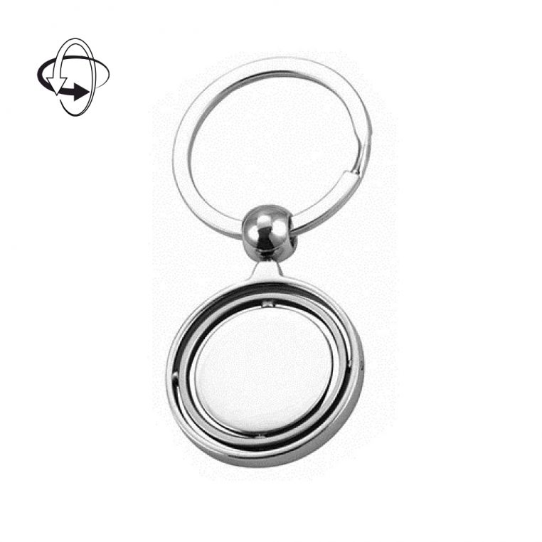 Брелок металевий Ø33 мм поворотний - Зображення 2