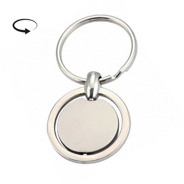 Брелок металевий Ø35 мм поворотний - Зображення 2