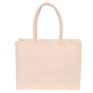 Сумка бавовняна з ламінацією 44,5x34х15 cм, 220г/м2, бежева