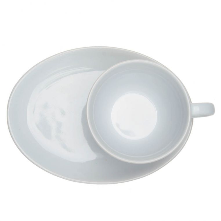 Чашка керамічна 190 мл з блюдцем повністю глянцева - Зображення 4