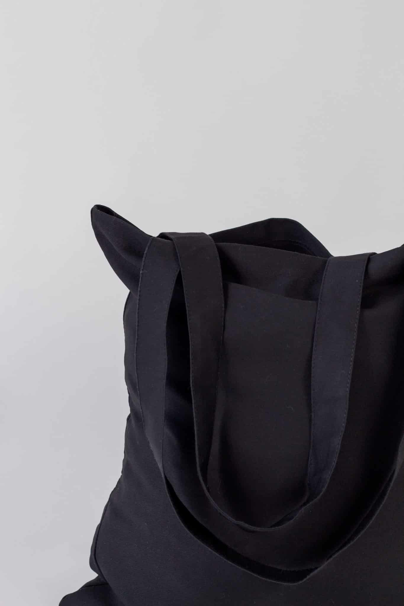 Еко-сумка Куфайка Чорна, Саржа 240г/м, Бавовна 100% - Зображення 2