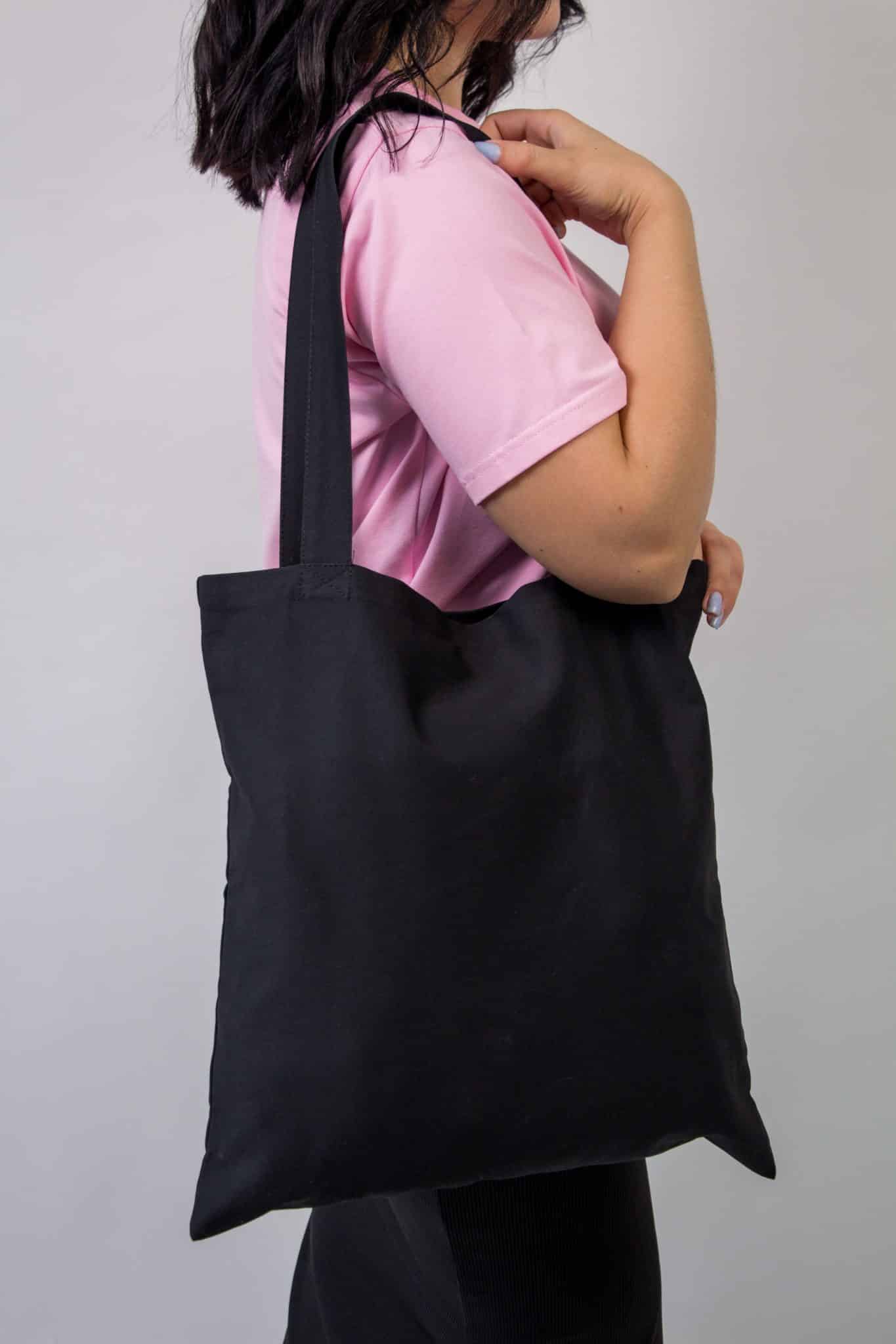 Еко-сумка Куфайка Чорна, Саржа 240г/м, Бавовна 100% - Зображення 8